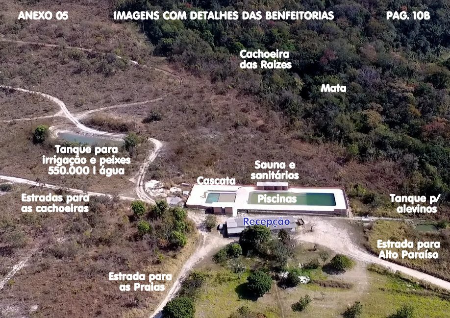 CHÁCARA FORMADA - 5,48 Hectares - COM PISCINA NATURAL, CACHOEIRA - VALE DOURADO - ALTO PARAÍSO DE GOIAS